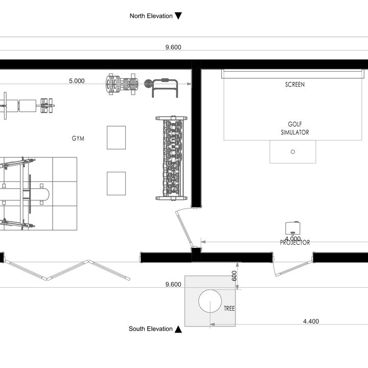 Golf Simulator Cabins Gym and Sim Concept Design